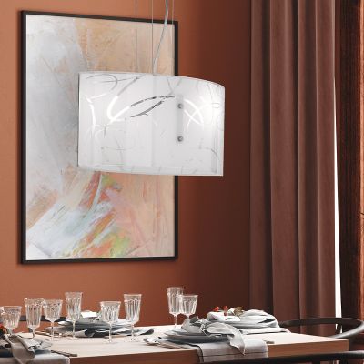 Fehér fém függőlámpa, Antoine