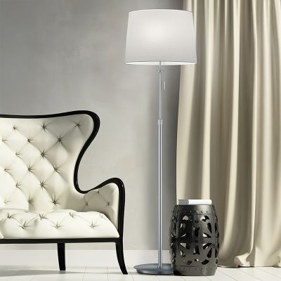 Nikkel fém állólámpa, Niva, húzókapcsolóval