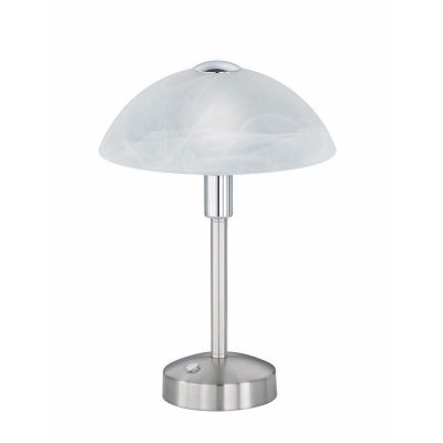 Nikkel üveg közjegyzői lámpa, Notaris, 4 W, 3000 K LED, kapcsolóval