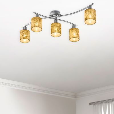 Fekete fém plafon lámpa, Kyan