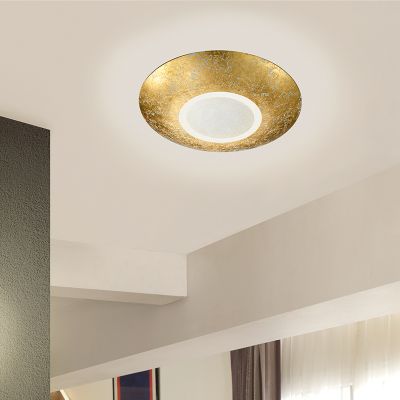 Arany üveg plafon lámpa, Wilke, 12 W, 3000 K LED