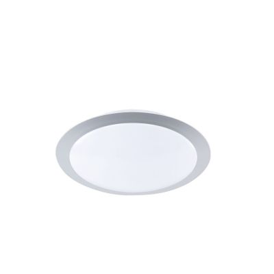 Ezüst műanyag plafon lámpa, Ramsgate, 9 W, 3000 K LED