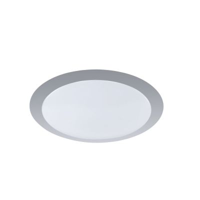 Ezüst műanyag plafon lámpa, Ramsgate, 12 W, 3000 K LED
