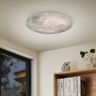 Fehér műanyag plafon lámpa, Fly, 22 W, 3000 K LED, távirányítóval