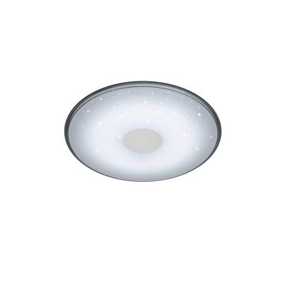 Fehér műanyag plafon lámpa, Levain, 30 W, melegtől hidegig állítható fehér LED, távirányítóval