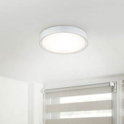 Fehér műanyag fürdőszoba mennyezeti lámpa, Evelina, 18 W, 3000 K LED, IP44