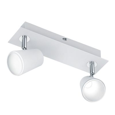Fehér üveg fali lámpa, Laysha, 6 W, 3000 K LED, kapcsolóval