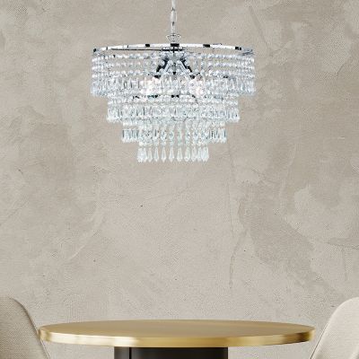 Króm műanyag függőlámpa, Allison