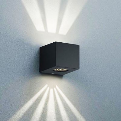 Fekete műanyag kültéri lámpa, Sandby, 2 W, 3000 K LED, IP44