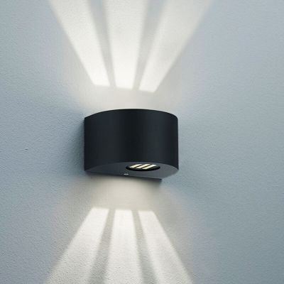 Fekete műanyag kültéri lámpa, Sandkas, 2 W, 3000 K LED, IP44