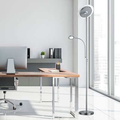 Nikkel fém állólámpa, Benny, 18 W, 3000 K LED, kosketushimmentimellä