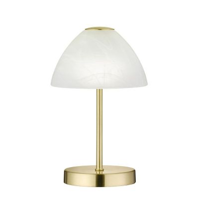 Sárgaréz fém asztali lámpa, Aaron, 2,5 W, 3000 K LED, kapcsolóval