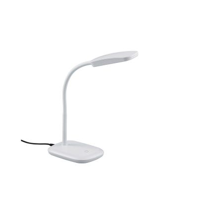 Fehér műanyag íróasztal lámpa, Charlot, 3,5 W, 3000 K LED, kapcsolóval
