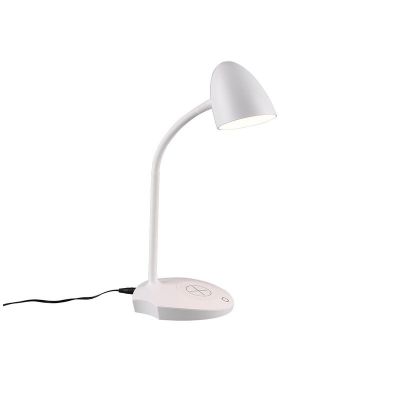 Fehér műanyag íróasztal lámpa, Maribo, 4 W, 3000 K LED, kosketushimmentimellä