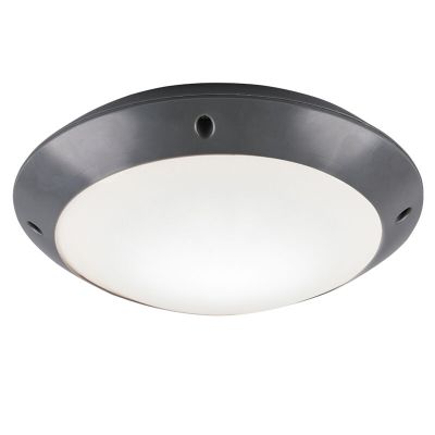 Antracit műanyag plafon lámpa, Gandrup, IP54