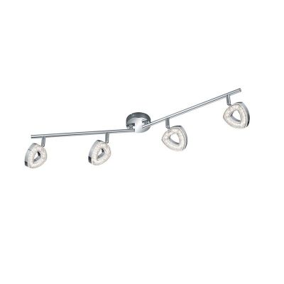 Króm műanyag fali lámpa, Vayannah, 4,5 W, 3000 K LED