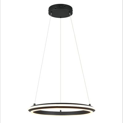 Fekete fém függőlámpa, Jiry, 34 W, white switch LED, 3 fokozatban szabályozható