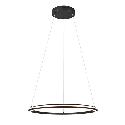 Fekete fém függőlámpa, Jiry, 48 W, white switch LED, 3 fokozatban szabályozható