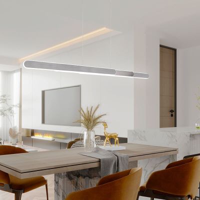 Ezüst fém függőlámpa, Dwayn, 48 W, melegtől hidegig állítható fehér LED, kosketushimmentimellä