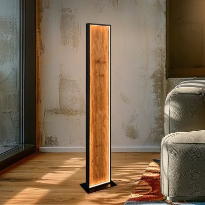 Design állólámpa fa, Tanneke, 35 W, 3000 K LED, kapcsolóval