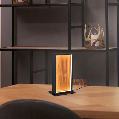 Design asztali lámpa fa, Tanneke, 10,5 W, 3000 K LED, 3 fokozatban szabályozható