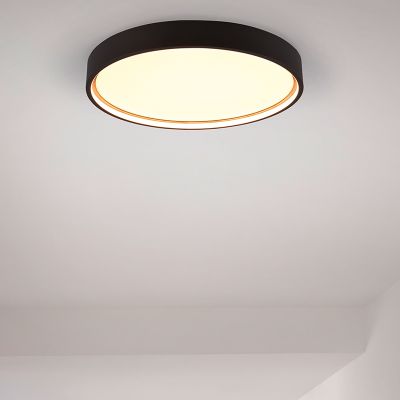 Fekete fém plafon lámpa, Destin, 29 W, white switch LED
