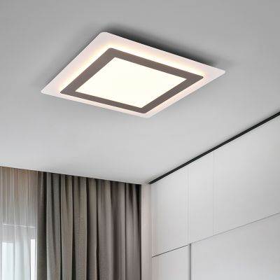 Nikkel fém plafon lámpa, Frans, 46 W, melegtől hidegig állítható fehér LED, távirányítóval