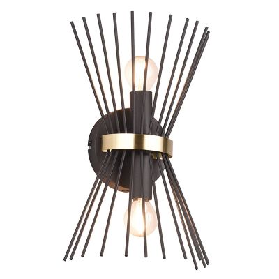 Fekete fém fali lámpa, Fransiscus