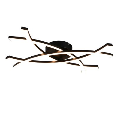 Fekete műanyag plafon lámpa, Carien, 22 W, 3000 K LED