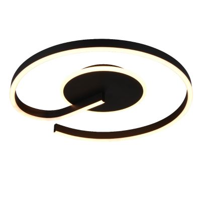 Fekete fém mennyezeti lámpa, Ymer, 21 W, white switch LED, 3 fokozatban szabályozható