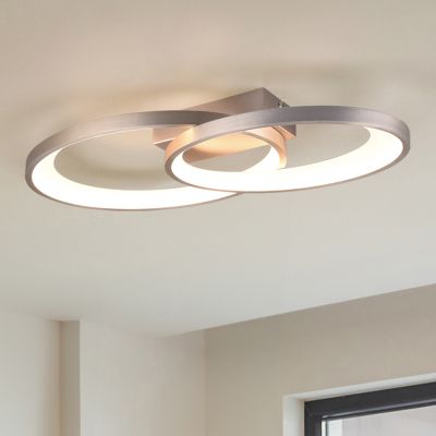Nikkel fém plafon lámpa, Ersan, 25 W, 3000 K LED