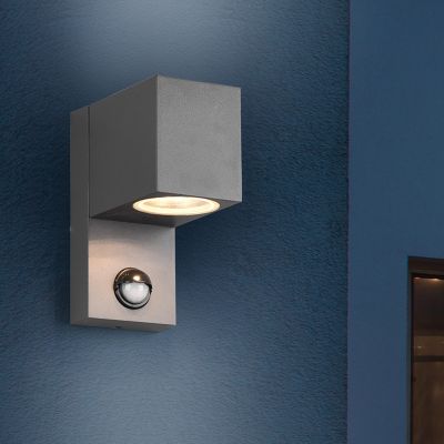 Antracit alumínium mozgásérzékelős kültéri fali lámpa, Laurien, IP44