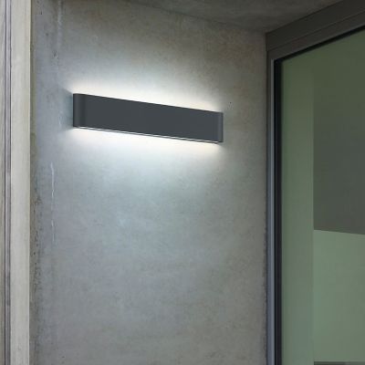 Antracit alumínium kültéri lámpa, Bridlington, 8 W, 3000 K LED, IP54