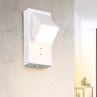 Fehér műanyag fali lámpa, Lok, 3 W, 3000 K LED