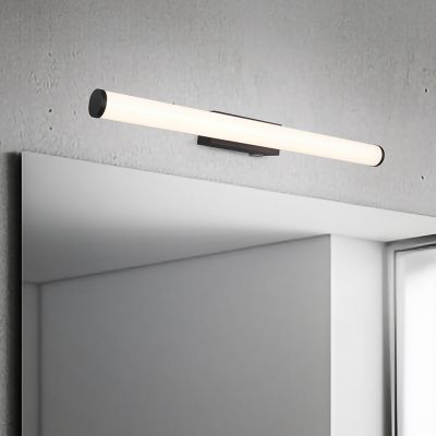 Fekete fém tükör világítás, Staby, 6,5 W, 3000 K LED, IP44