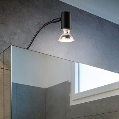 Fekete fém fürdőszoba fali lámpa, Martika, IP44