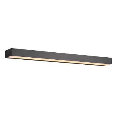 Fekete alumínium fürdőszoba fali lámpa, Basma, 8 W, 3000 K LED, IP44