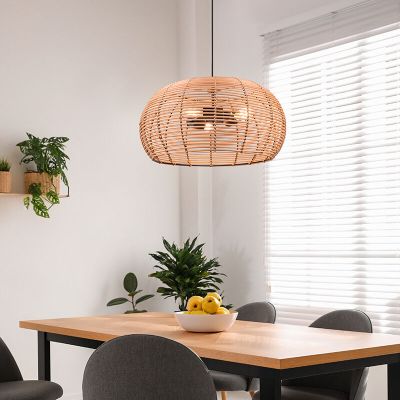 Rattan függőlámpa barna, Nesrine