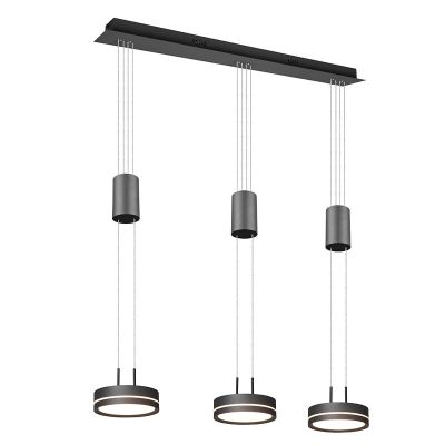 Antracit alumínium függőlámpa étkezőasztal fölé, Marjon, 9 W, 3000 K LED