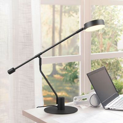 Fekete fém asztali lámpa, Koendert, 6 W, white switch LED, kosketushimmentimellä