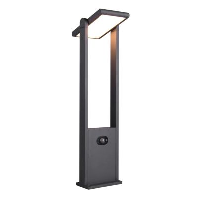 Antracit alumínium napelemes kültéri álló lámpa, Maku, 5 W, white switch LED, IP65