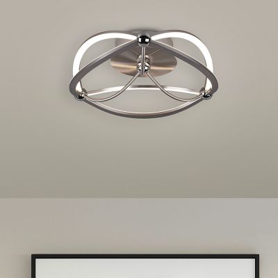 Nikkel fém plafon lámpa, Remy, 20 W, 3000 K LED