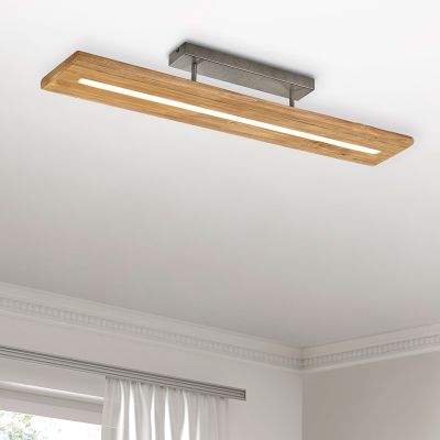 Barna fa plafon lámpa, Deka, 27 W, 3000 K LED