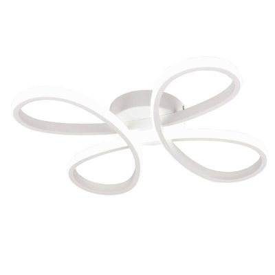 Fehér fém mennyezeti lámpa, Vikash, 25 W, 4000 K LED, 3 fokozatban szabályozható