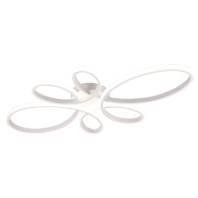 Fehér fém mennyezeti lámpa, Vikash, 32 W, 4000 K LED, 3 fokozatban szabályozható