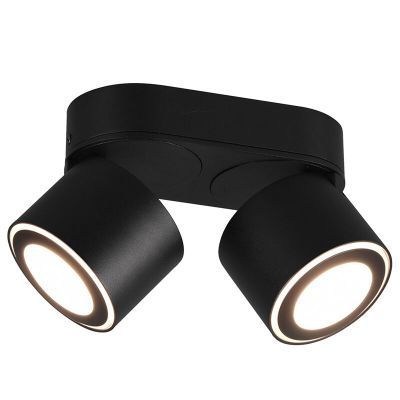 Fekete fém plafon lámpa, Jorno, 3,5 W, 3000 K LED