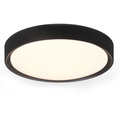Fekete műanyag fürdőszoba mennyezeti lámpa, Evelina, 18 W, 3000 K LED, IP44