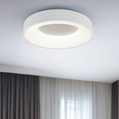 Fehér fém plafon lámpa, Jered, 27 W, 4000 K LED