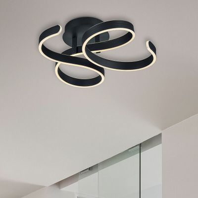 Antracit fém plafon lámpa, Davu, 40 W, 3000 K LED