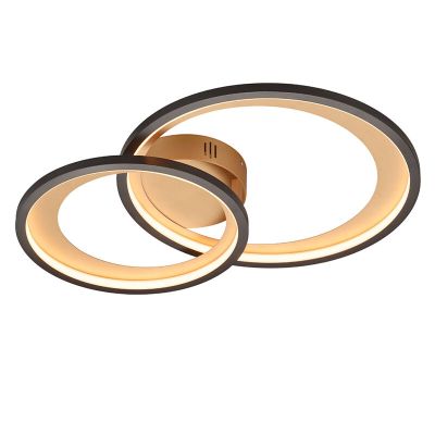 Fekete fém plafon lámpa, Kendi, 29 W, 3000 K LED